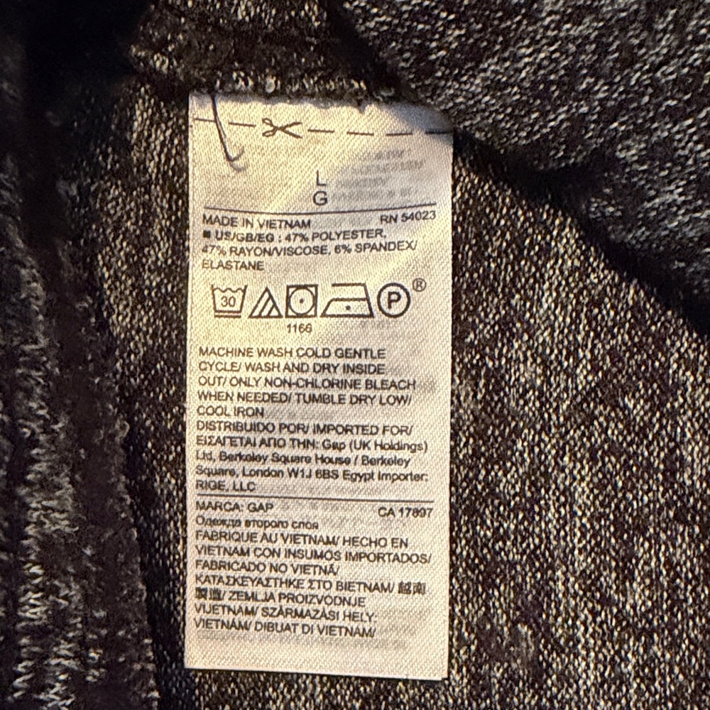 GAP Women's Black Heathered Pajama Pants - Picture 3 of 3